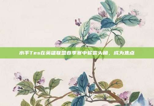 水手Tes在英雄联盟春季赛中崭露头角，成为焦点