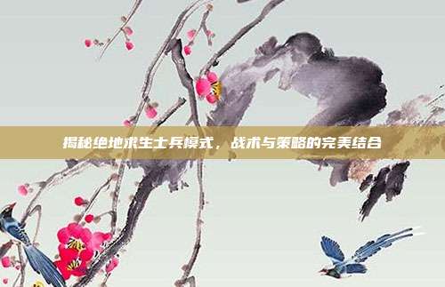 揭秘绝地求生士兵模式，战术与策略的完美结合