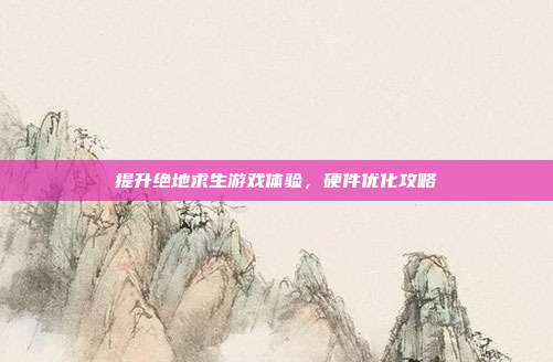 提升绝地求生游戏体验,硬件优化攻略
