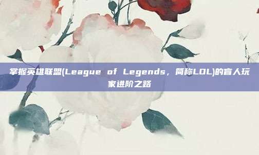 掌握英雄联盟(League of Legends，简称LOL)的盲人玩家进阶之路