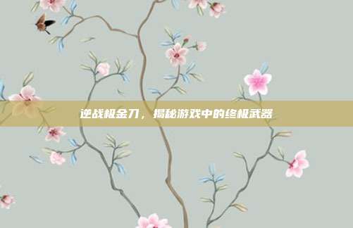 逆战极金刀,揭秘游戏中的终极武器