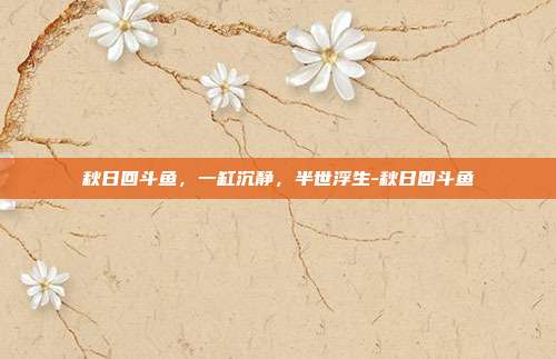 秋日回斗鱼，一缸沉静，半世浮生-秋日回斗鱼
