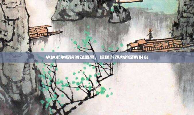 绝地求生解说激动瞬间,揭秘游戏内的精彩时刻