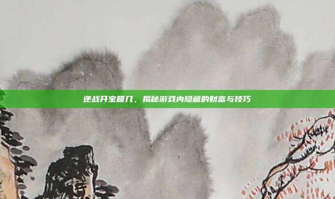逆战开宝箱几，揭秘游戏内隐藏的财富与技巧