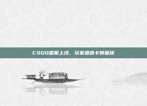 CSGO国服上线，玩家遭遇卡顿困扰