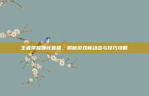 王者荣耀哪吒直播，揭秘游戏新动态与技巧攻略