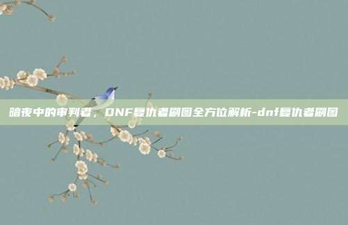 暗夜中的审判者，DNF复仇者刷图全方位解析-dnf复仇者刷图