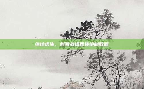 绝地求生，刺激战场直装绘制教程