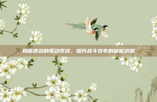 揭秘逆战的驱动系统，提升战斗效率的秘密武器