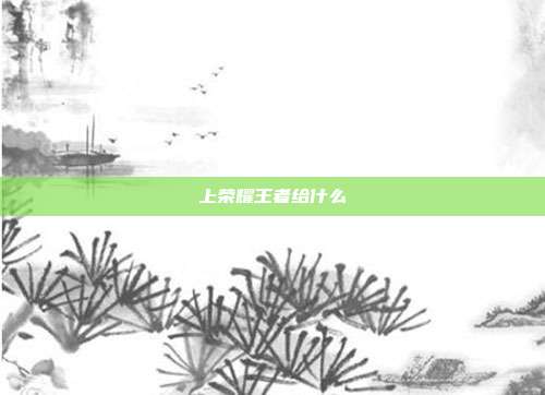 上荣耀王者给什么