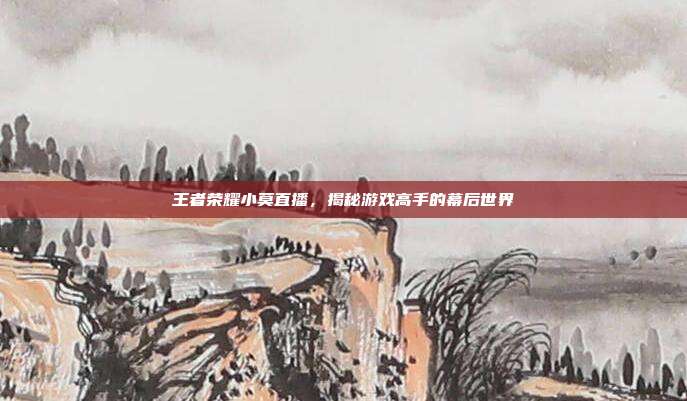 王者荣耀小莫直播,揭秘游戏高手的幕后世界