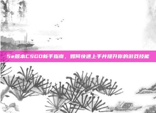 5e版本CSGO新手指南,如何快速上手并提升你的游戏技能
