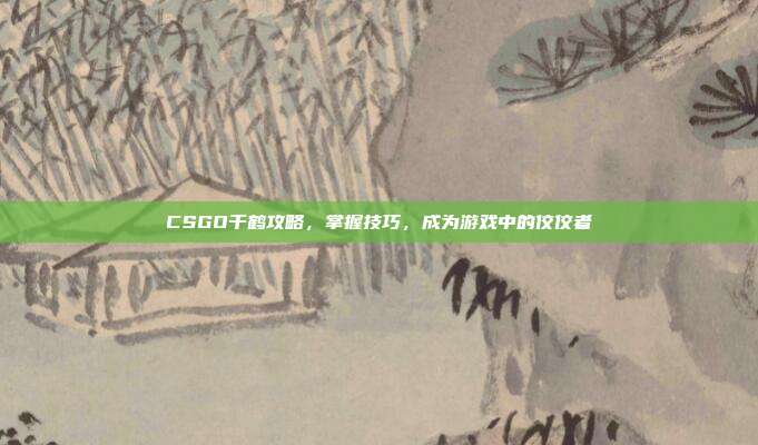 CSGO千鹤攻略,掌握技巧,成为游戏中的佼佼者