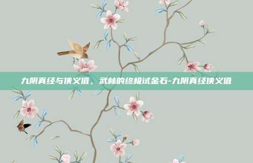 九阴真经与侠义值,武林的终极试金石-九阴真经侠义值