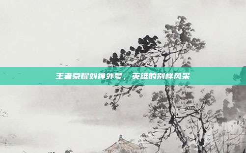 王者荣耀刘禅外号,英雄的别样风采