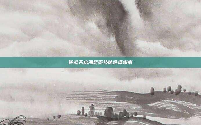 逆战天启海瑟薇技能选择指南