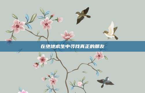 在绝地求生中寻找真正的朋友