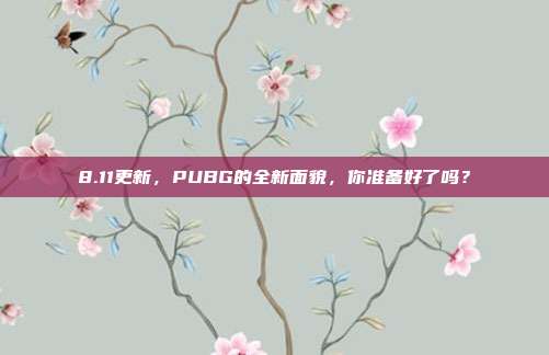 8.11更新，PUBG的全新面貌，你准备好了吗？