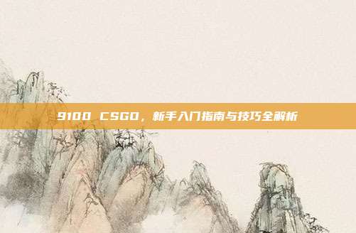 9100 CSGO,新手入门指南与技巧全解析