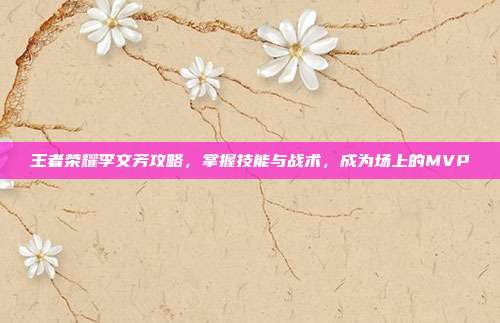 王者荣耀李文芳攻略,掌握技能与战术,成为场上的MVP