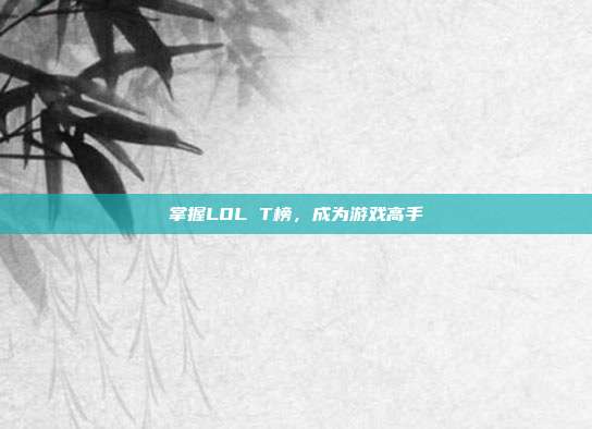 掌握LOL T榜，成为游戏高手