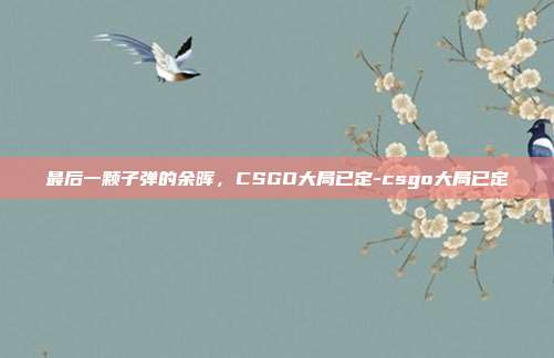 最后一颗子弹的余晖,CSGO大局已定-csgo大局已定