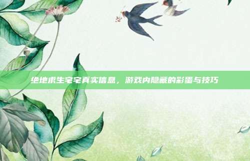 绝地求生宅宅真实信息，游戏内隐藏的彩蛋与技巧