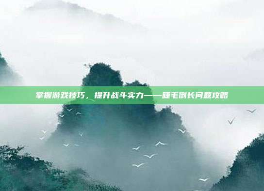 掌握游戏技巧,提升战斗实力——睫毛倒长问题攻略