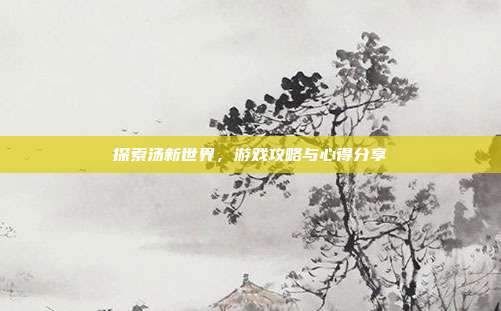 探索汤新世界，游戏攻略与心得分享