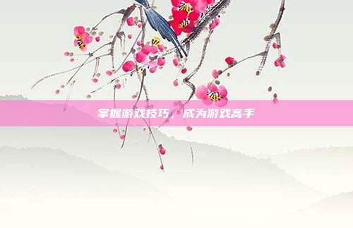 掌握游戏技巧，成为游戏高手