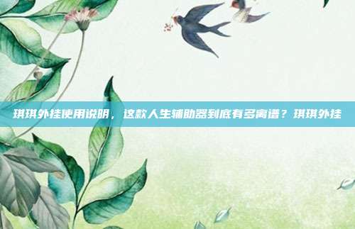 琪琪外挂使用说明，这款人生辅助器到底有多离谱？琪琪外挂