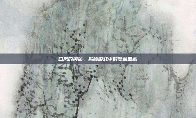 白岚的奥秘,揭秘游戏中的隐藏宝藏