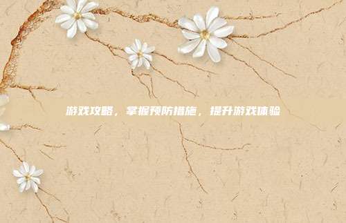 游戏攻略，掌握预防措施，提升游戏体验