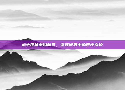 盛京医院南湖院区，游戏世界中的医疗奇迹