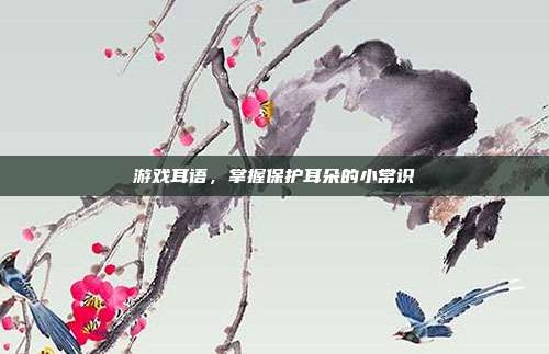 游戏耳语，掌握保护耳朵的小常识