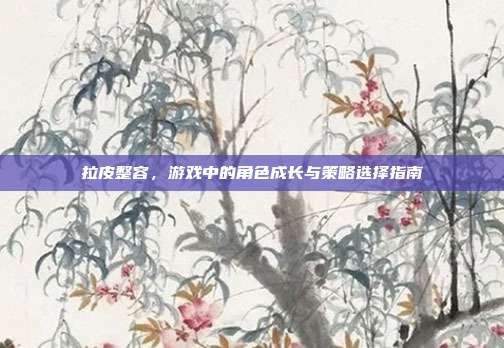 拉皮整容，游戏中的角色成长与策略选择指南
