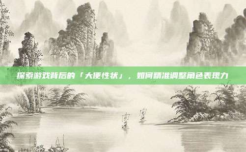 探索游戏背后的「大便性状」，如何精准调整角色表现力