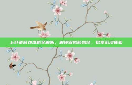 上仓镇游戏攻略全解析，解锁冒险新路径，尽享沉浸体验