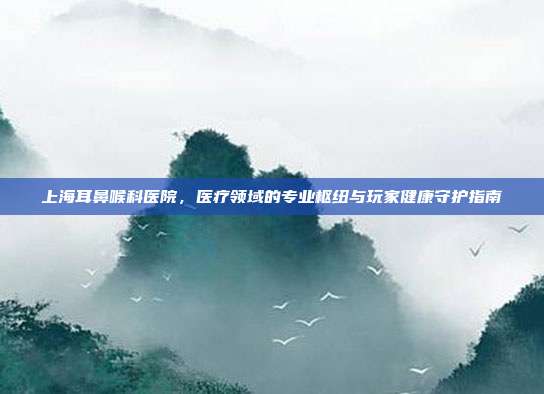 上海耳鼻喉科医院，医疗领域的专业枢纽与玩家健康守护指南