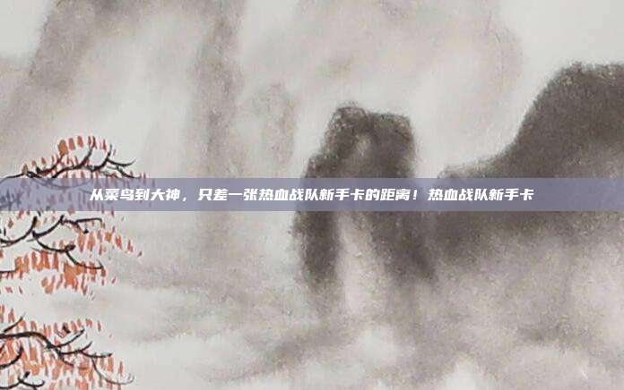 从菜鸟到大神,只差一张热血战队新手卡的距离!热血战队新手卡