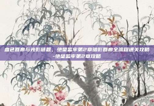 血色回廊与光影谜题,绝望监牢第2章暗影回廊全流程通关攻略-绝望监牢第2章攻略