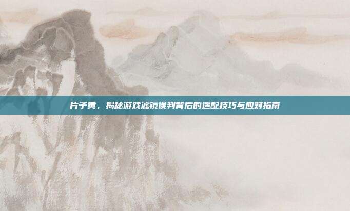 片子黄，揭秘游戏滤镜误判背后的适配技巧与应对指南