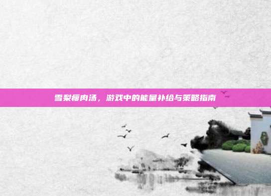 雪梨瘦肉汤，游戏中的能量补给与策略指南