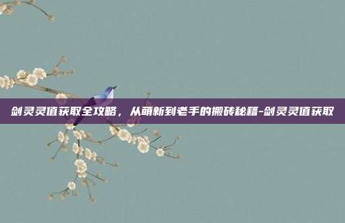剑灵灵值获取全攻略，从萌新到老手的搬砖秘籍-剑灵灵值获取