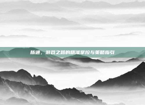 脉通，游戏之路的精准掌控与策略指引
