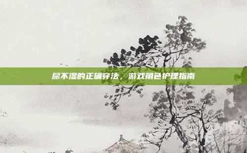 尿不湿的正确穿法，游戏角色护理指南