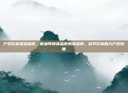 产妇饮食禁忌指南，酱油等调味品使用需谨慎，科学饮食助力产后恢复