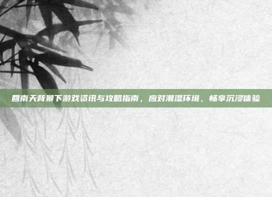 回南天背景下游戏资讯与攻略指南，应对潮湿环境，畅享沉浸体验