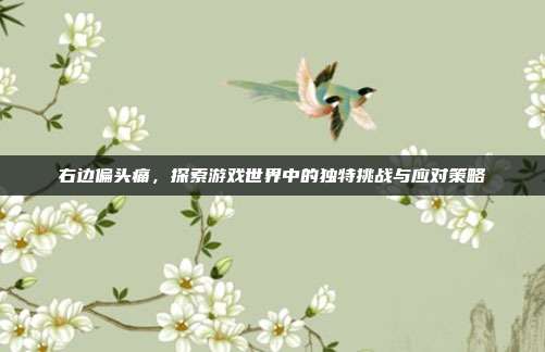 右边偏头痛，探索游戏世界中的独特挑战与应对策略