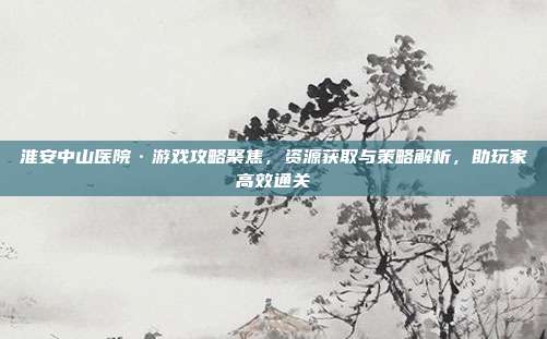 淮安中山医院·游戏攻略聚焦,资源获取与策略解析,助玩家高效通关